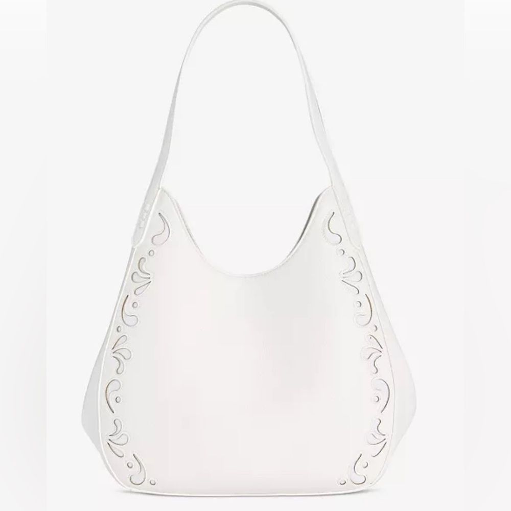 Style & Co White Laser-Cut Shoulder Bag
